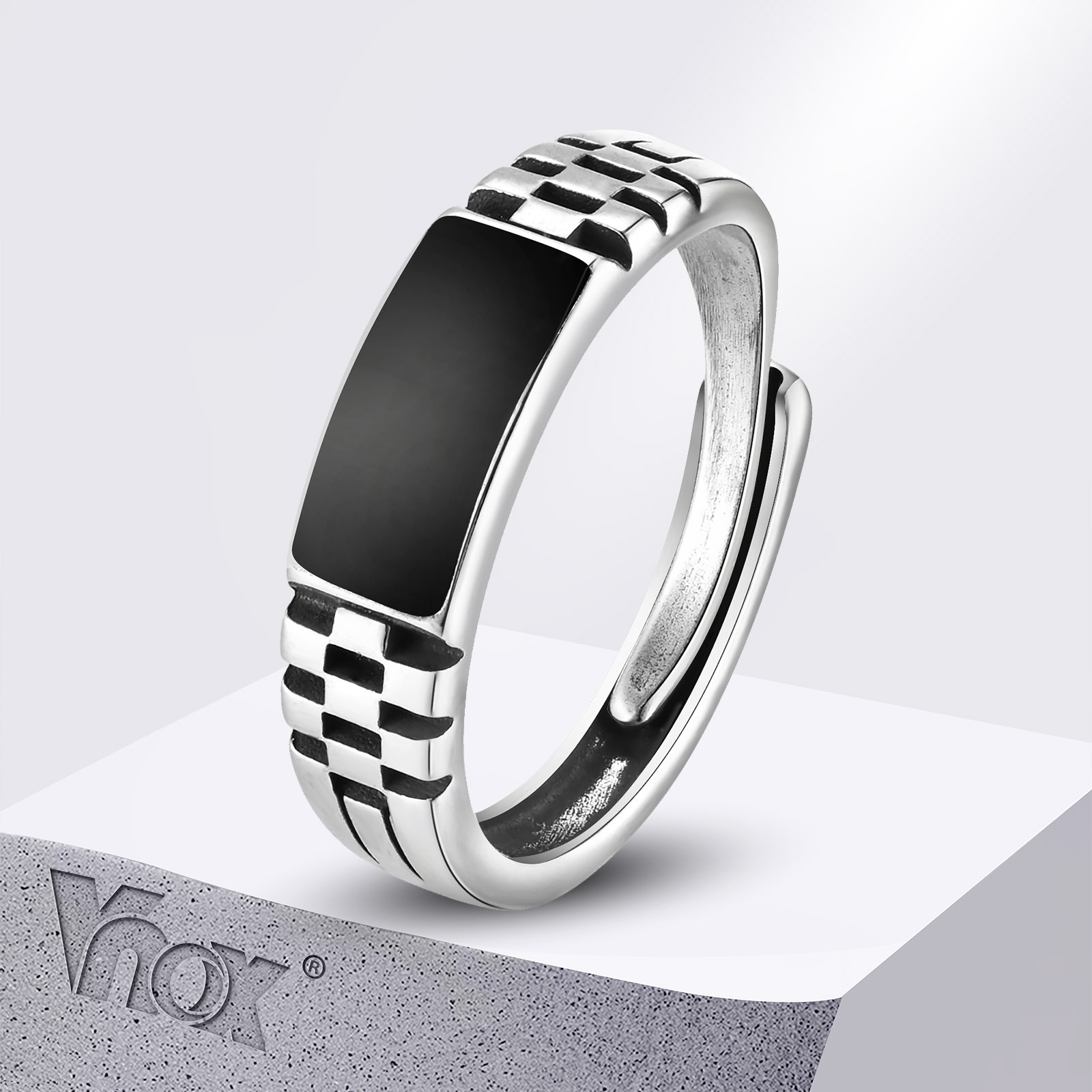 Signet Ring Men - Anelli aperti da uomo Vnox, anello