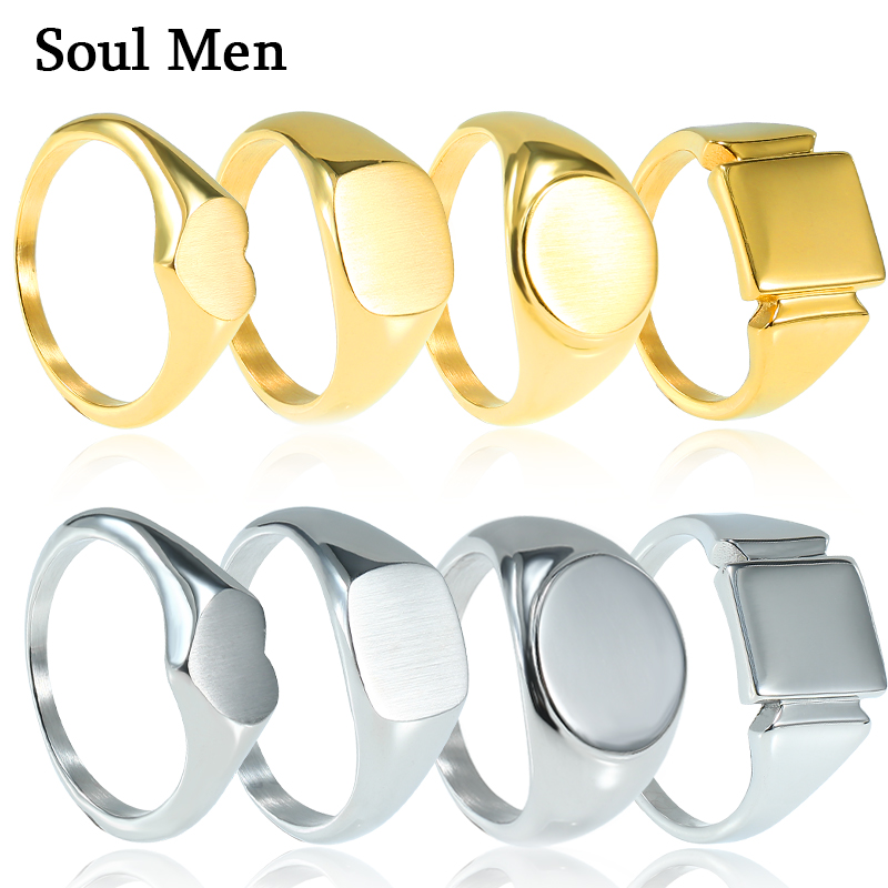 Signet Ring Men - Soul Men Anelli in acciaio al