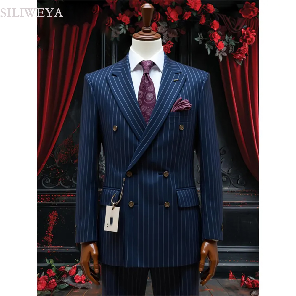 Men Accessories Elegant - SILIWEYA Abiti da uomo d'affari doppio