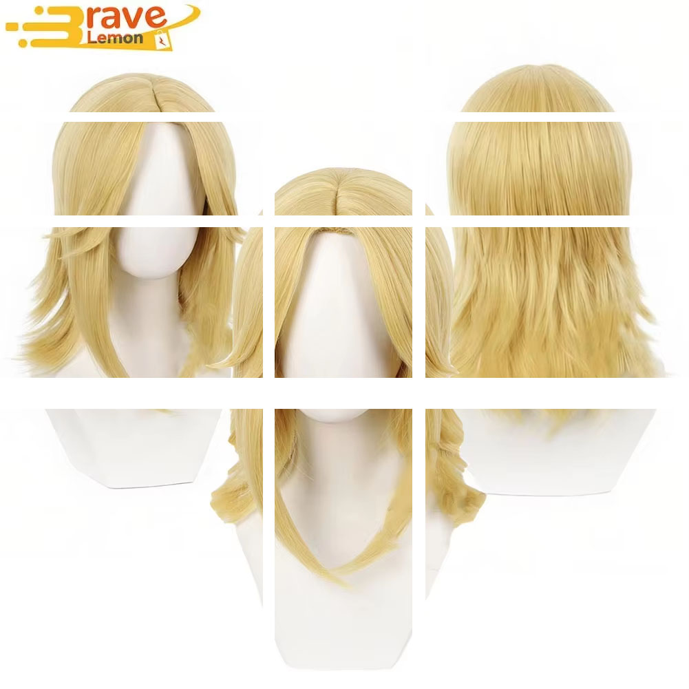Men Accessories Korea - Parrucca cosplay Johnny Joestar, capelli sintetici