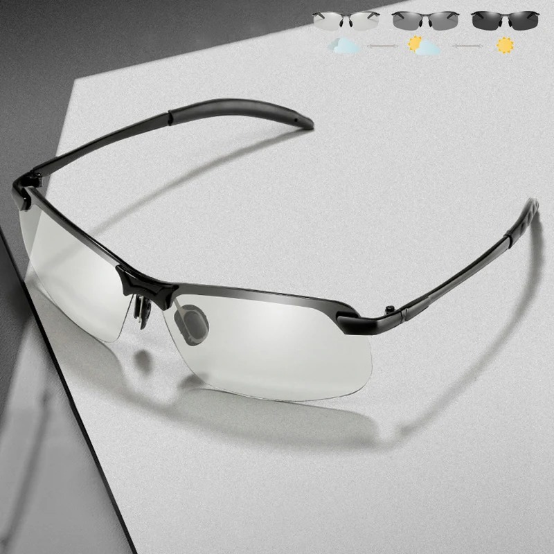 Sunglasses Polarized Men - Occhiali da sole fotocromatici a mezza