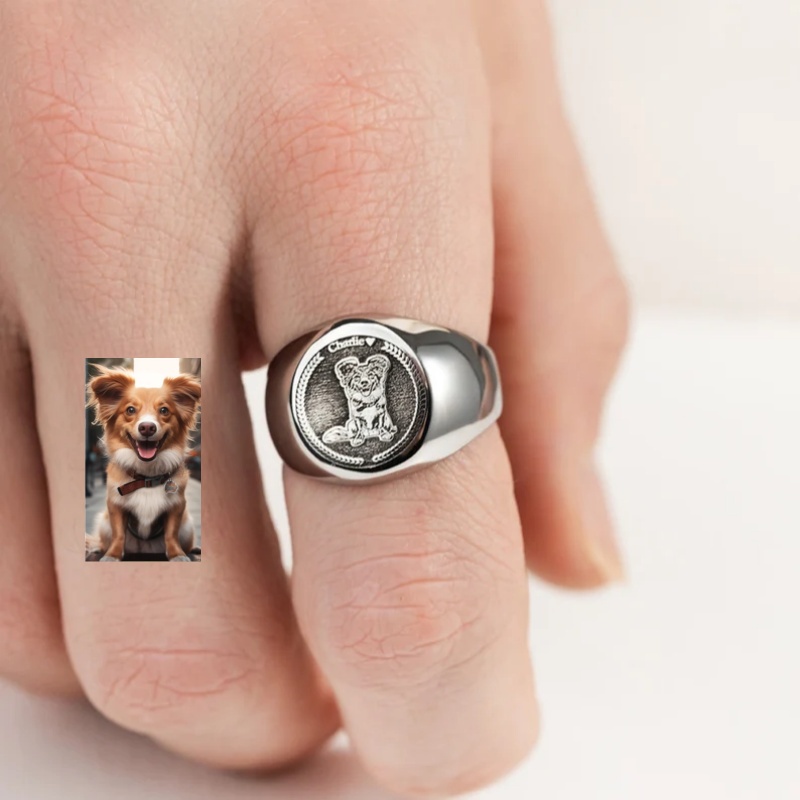 Anello con incisione personali - Signet Ring Men recensione e prezzo