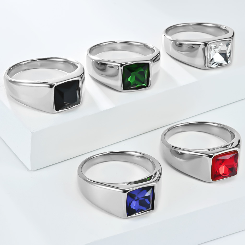 Anello con sigillo con gemma q - Signet Ring Men recensione e prezzo