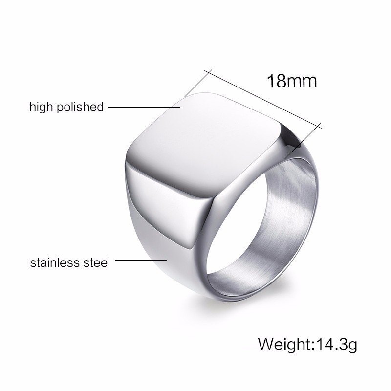Vnox Trasporto Timbro Personal - Signet Ring Men recensione e prezzo