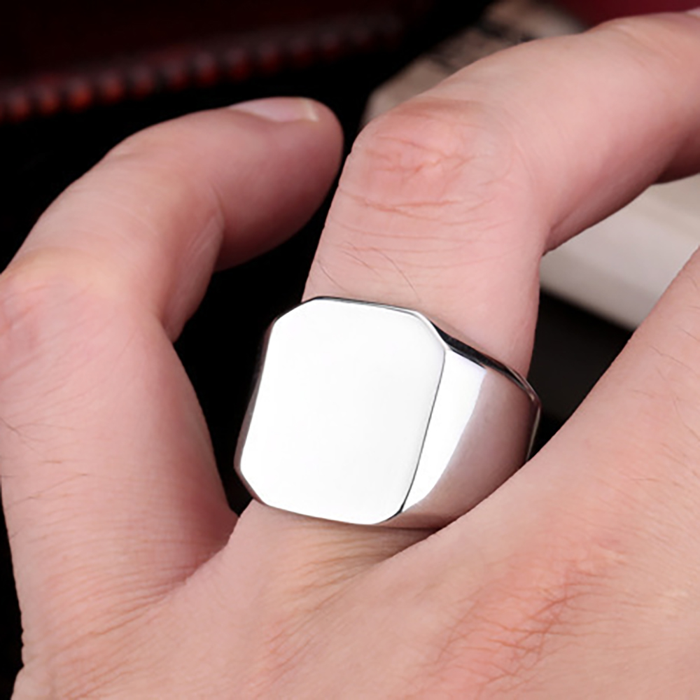 Incisione gratuita nuovo argen - Signet Ring Men recensione e prezzo