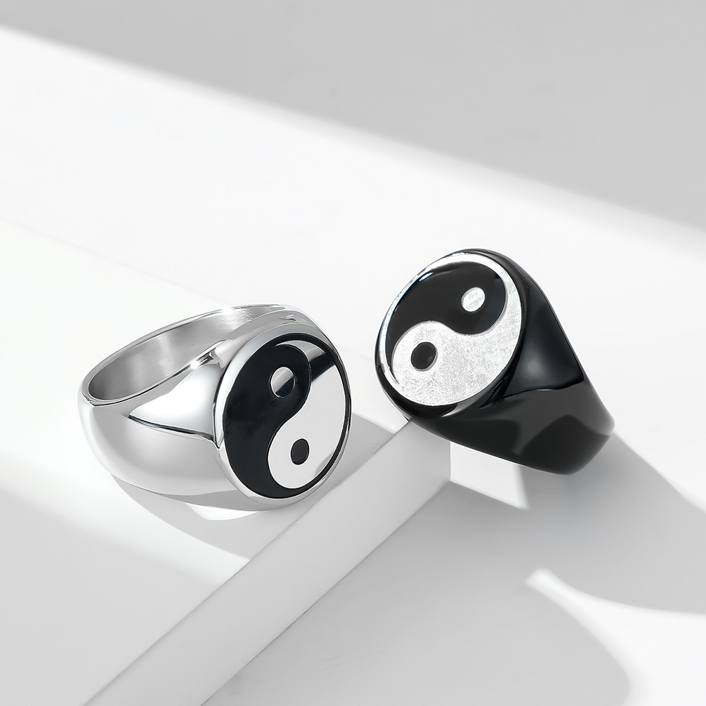 Anelli Tai Chi in stile cinese - Signet Ring Men recensione e prezzo
