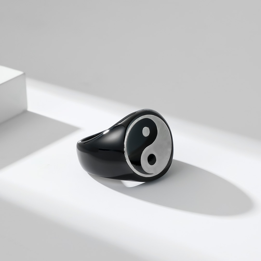 Anelli Tai Chi in stile cinese - Signet Ring Men recensione e prezzo