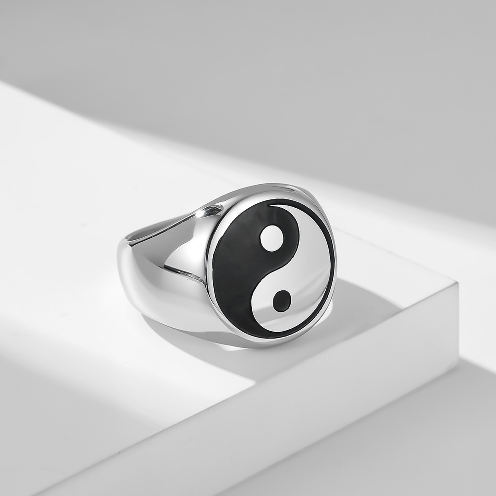 Anelli Tai Chi in stile cinese - Signet Ring Men recensione e prezzo
