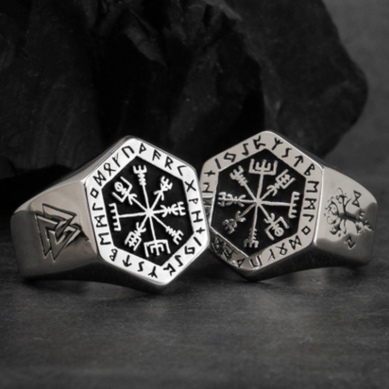 Vintage Viking Rune Signet Sca - Signet Ring Men recensione e prezzo