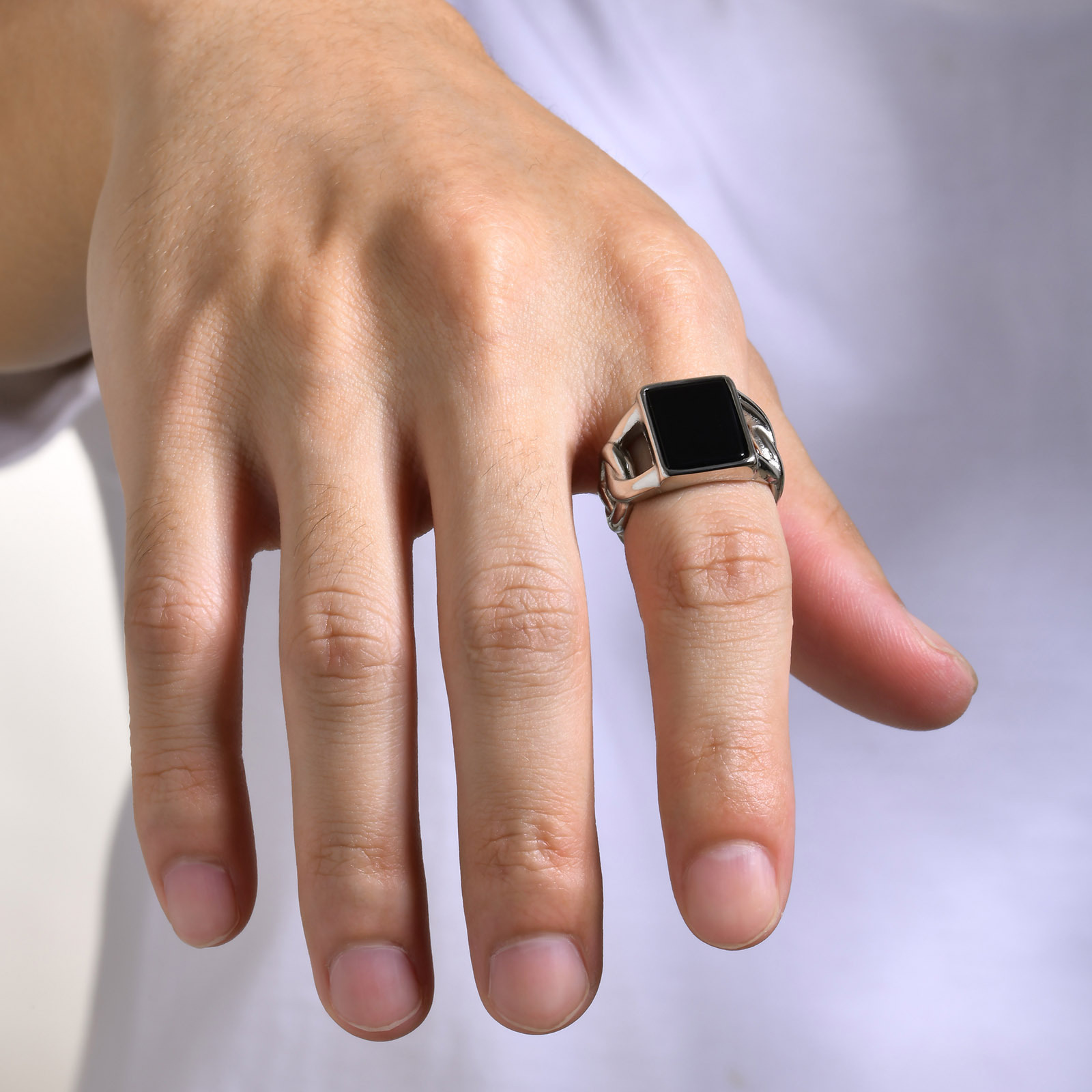 Anello con sigillo in acciaio  - Signet Ring Men recensione e prezzo