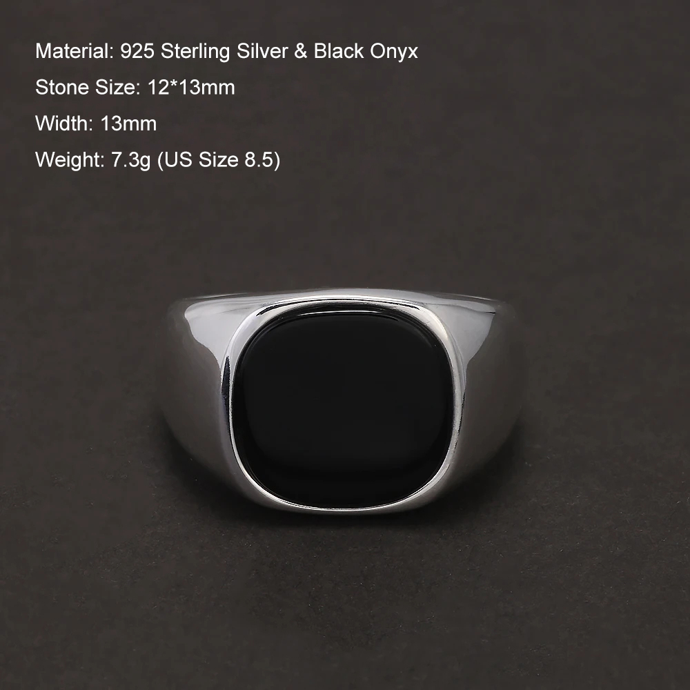 Anello con sigillo in onice ne - Signet Ring Men recensione e prezzo