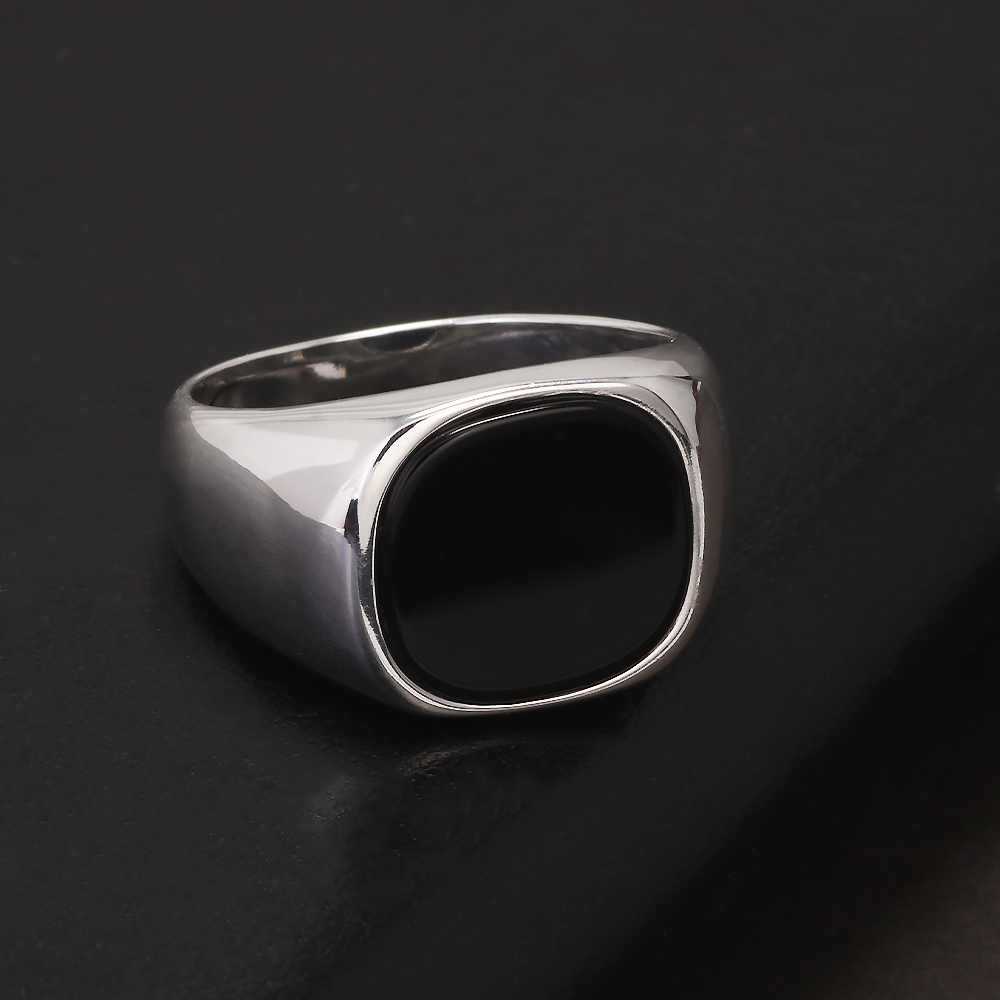 Anello con sigillo in onice ne - Signet Ring Men recensione e prezzo