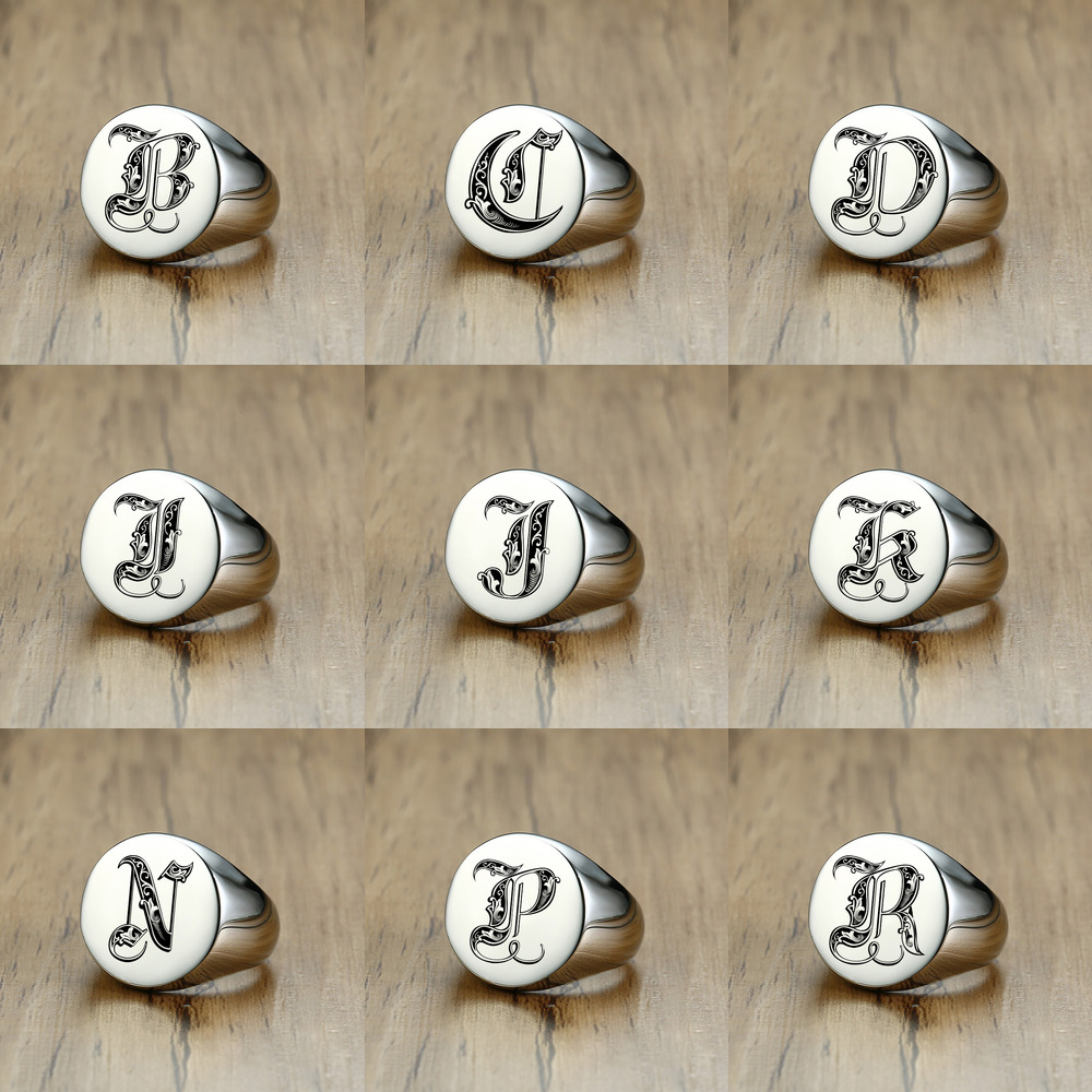 Vnox elegante modello caratter - Signet Ring Men recensione e prezzo